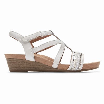 Rockport Cobb Hill Hollywood Slingback Sandalen Damen Weiß GAN-197603